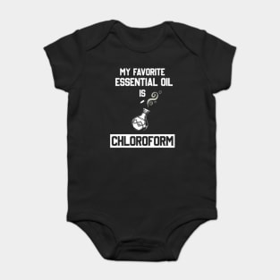 My favorite essential oil is chloroform colorful Baby Bodysuit